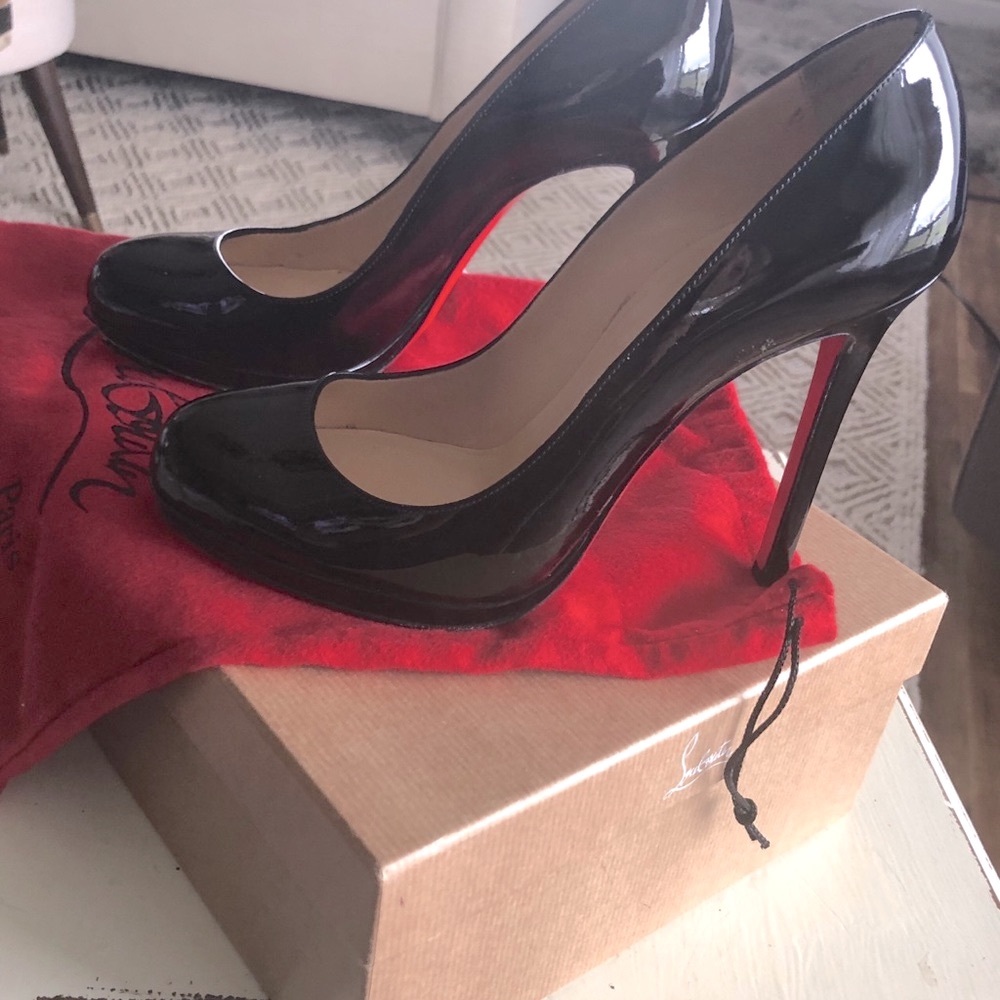 Christian Louboutin Black Patent Pumps
